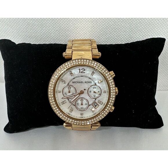Michael Kors Parker MK5491 Women\'s Gold Stainless Steel Analog Dial Watch NUL37 main image 10